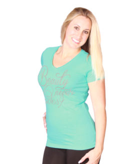 203383_beauty nvr fades_teal ladies vneck